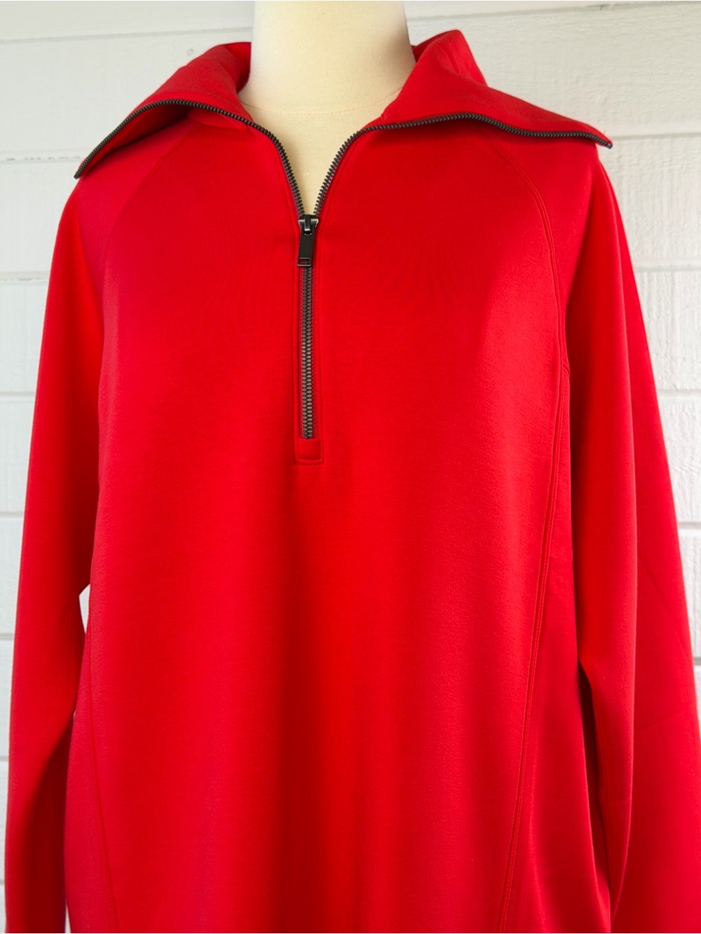 SPANX AirEssentials Half Zip Dress Large Red NWT long sleeve - Picture 8 of 16